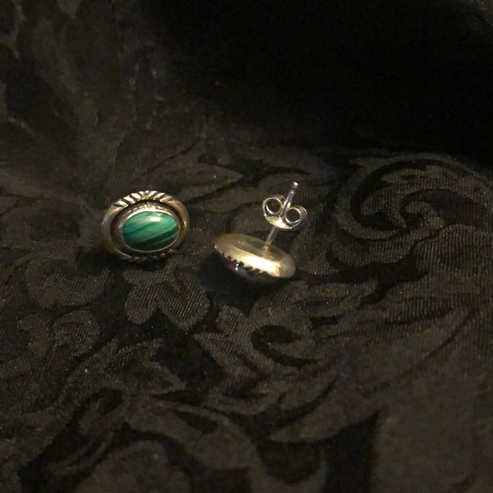 Sterling silver Native American earrings - Picture 2 of 3